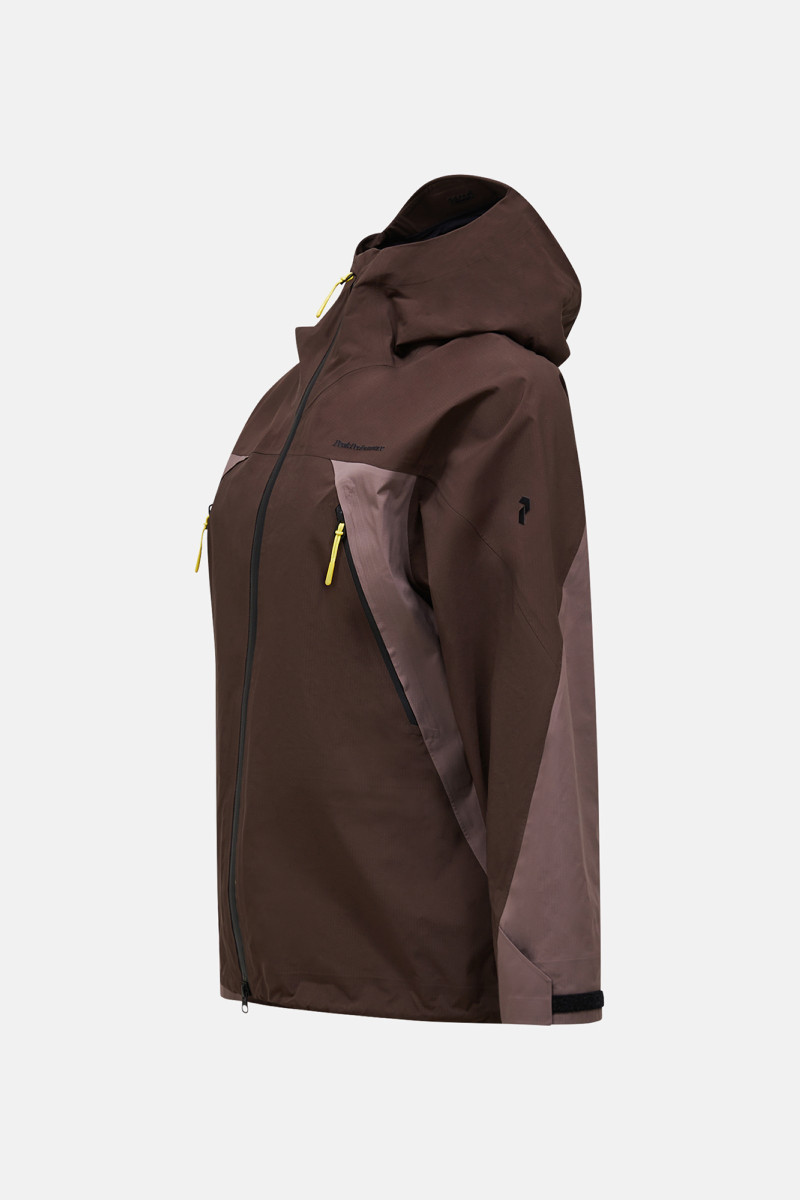 Bunda Peak Performance W Ridge Ace Hipe® Ace 3L Shell Jacket Cliff Edge/Major Brown