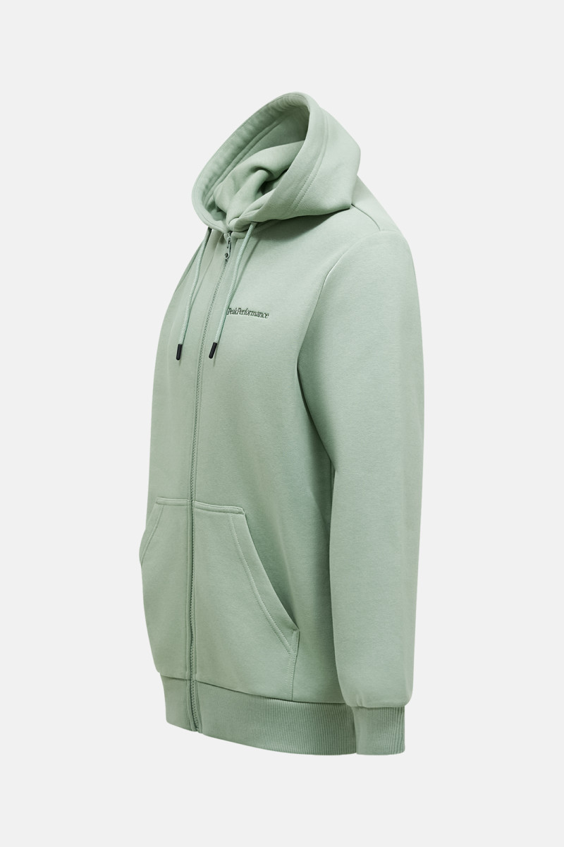 Mikina Peak Performance Original Small Logo Zip Hood Men Green Valley/Ponderosa Pine