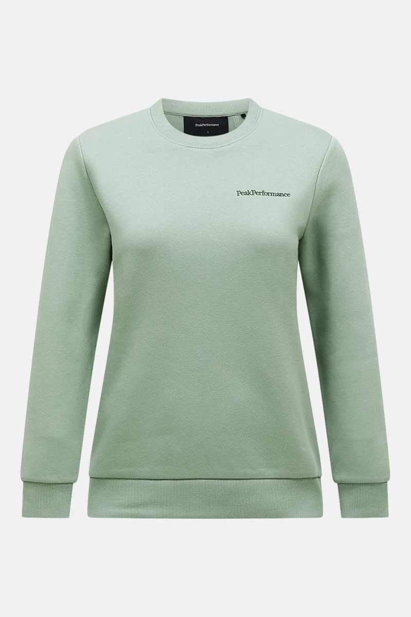 Mikina Peak Performance Original Small Logo Crew Women Green Valley/Ponderosa Pine