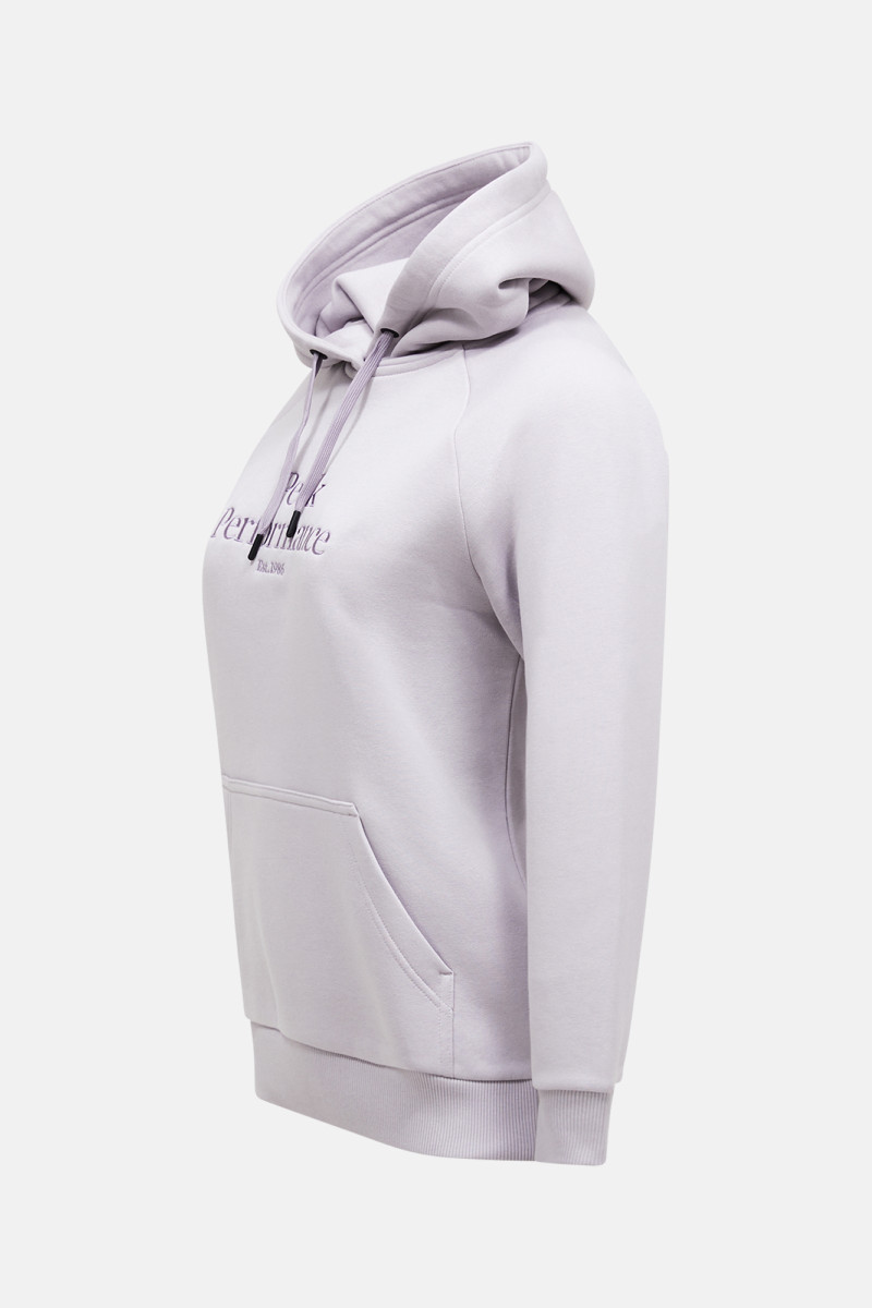 Mikina Peak Performance W Original Hood-Offwhite Misty Lavender/Canary Lime