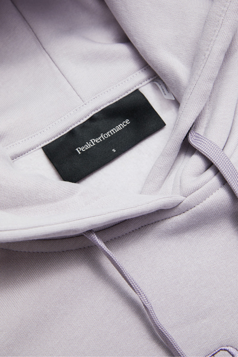 Mikina Peak Performance W Original Hood-Offwhite Misty Lavender/Canary Lime