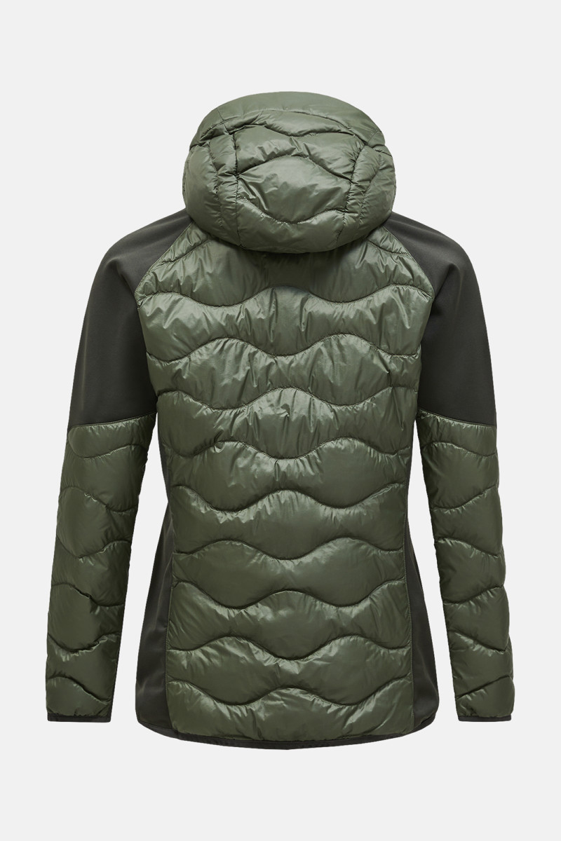 Bunda Peak Performance Helium Down Hybrid Hood Men Pine Needle