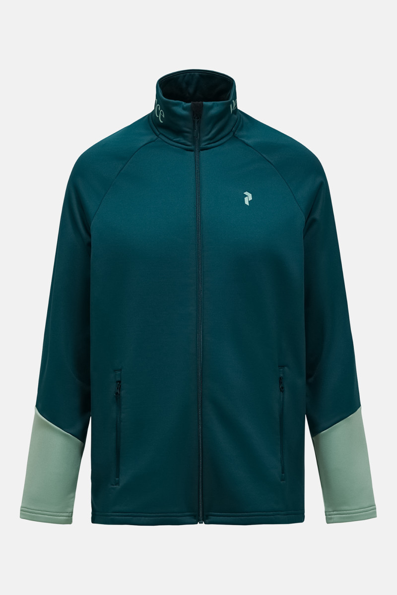 Mikina Peak Performance Rider Essentials Midlayer Zip Jacket Men Ponderosa Pine/Sand Fog