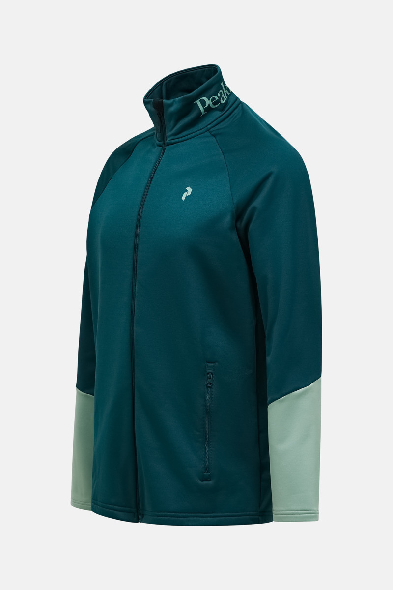 Mikina Peak Performance Rider Essentials Midlayer Zip Jacket Men Ponderosa Pine/Sand Fog