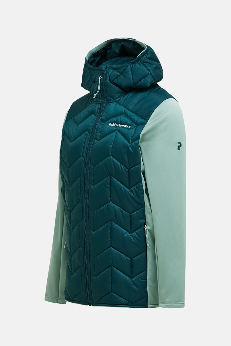 Bunda Peak Performance Elevate Insulated Hybrid Hood Jacket Men Ponderosa Pine/Sand Fog