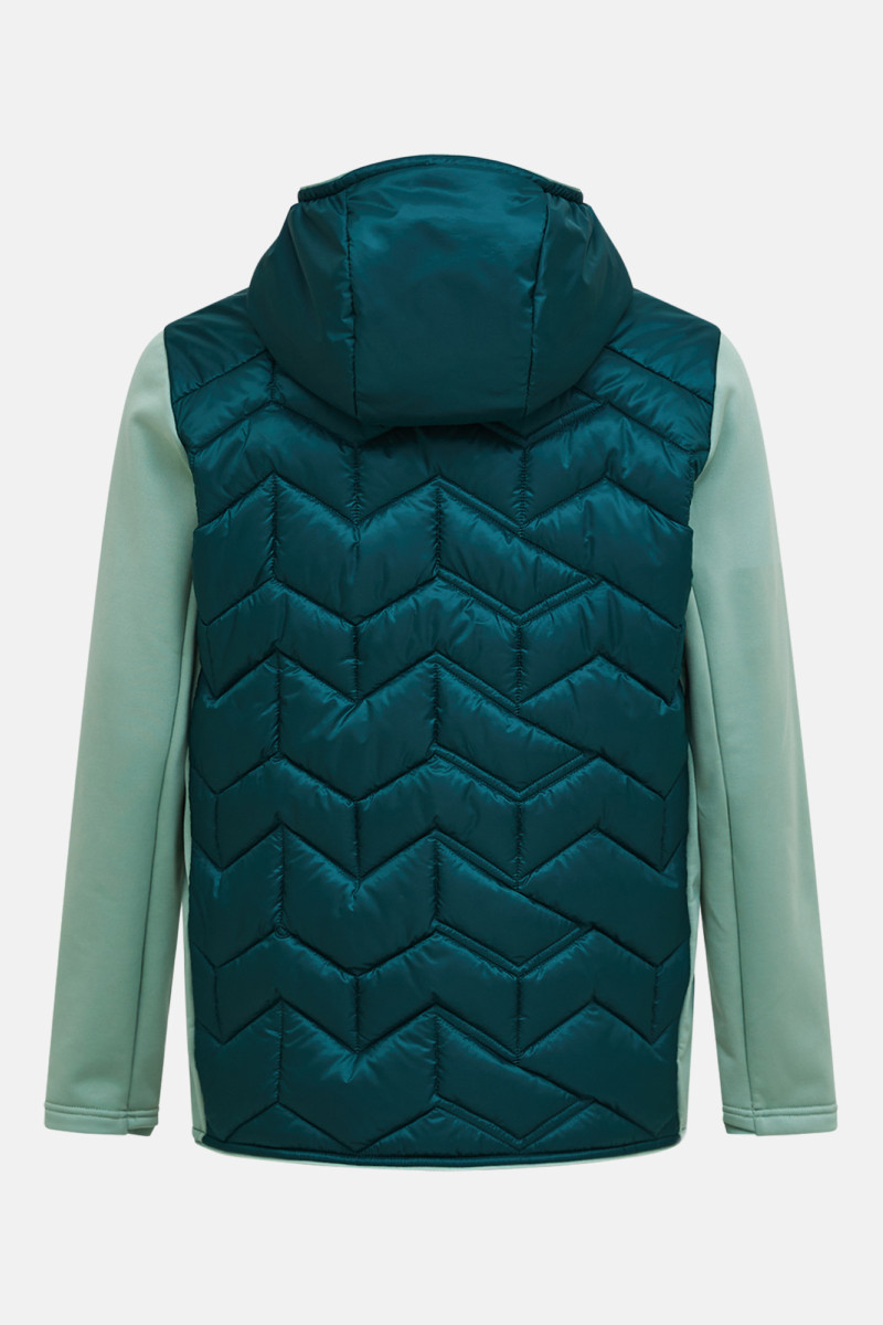 Bunda Peak Performance Elevate Insulated Hybrid Hood Jacket Men Ponderosa Pine/Sand Fog