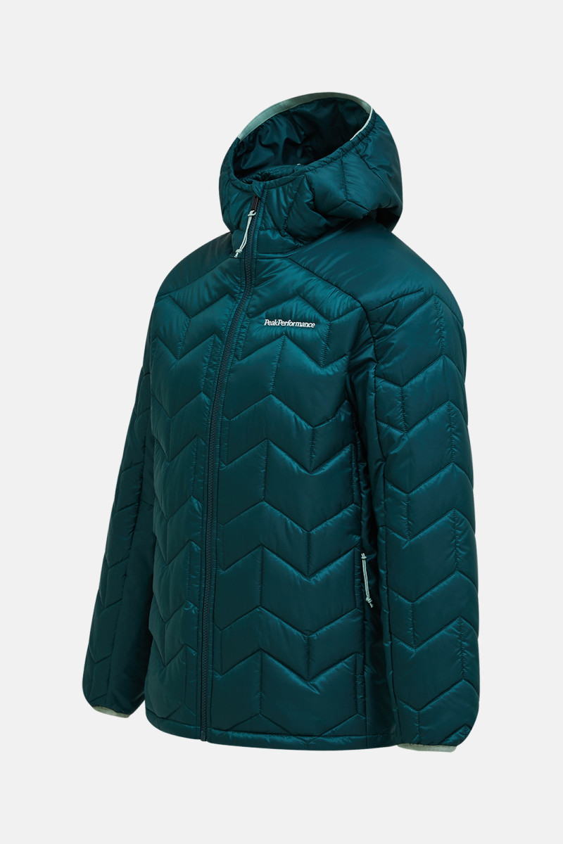 Bunda Peak Performance Elevate Insulated Hood Jacket Men Ponderosa Pine/Sand Fog