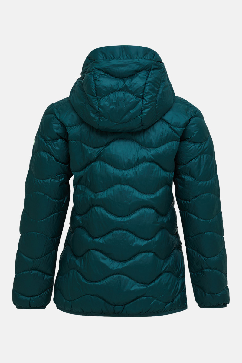Bunda Peak Performance W Helium Down Hood Jacket Ponderosa Pine/Sand Fog