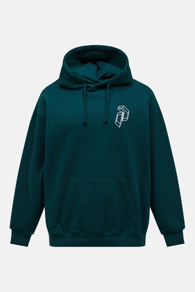 Mikina Peak Performance M Terry Graphic Hood Ponderosa Pine/Sand Fog