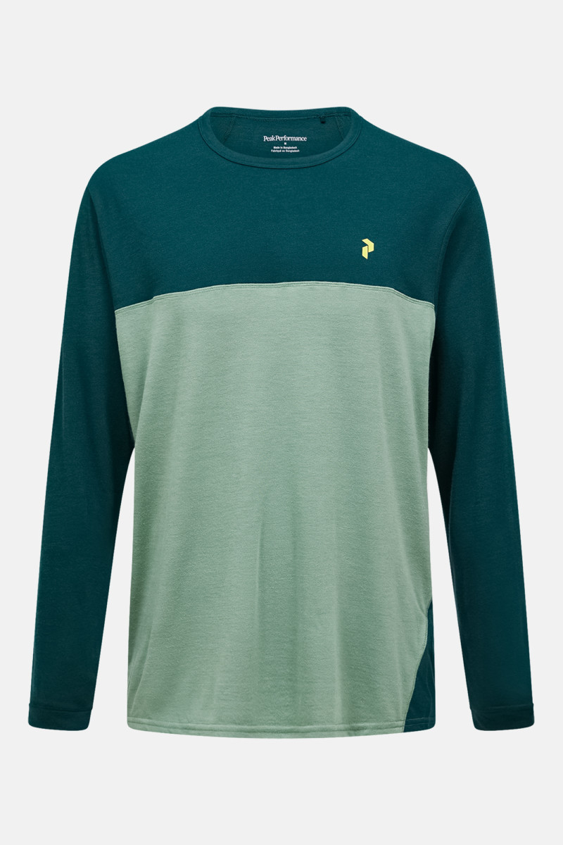Póló Peak Performance M Trail Wool Blend Ls-Gre Ponderosa Pine/Sand Fog