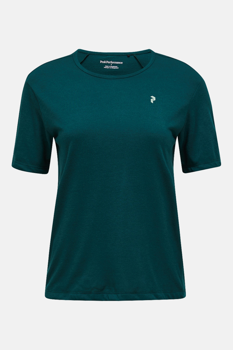 Póló Peak Performance W Wool Blend Ss Tee Ponderosa Pine/Sand Fog