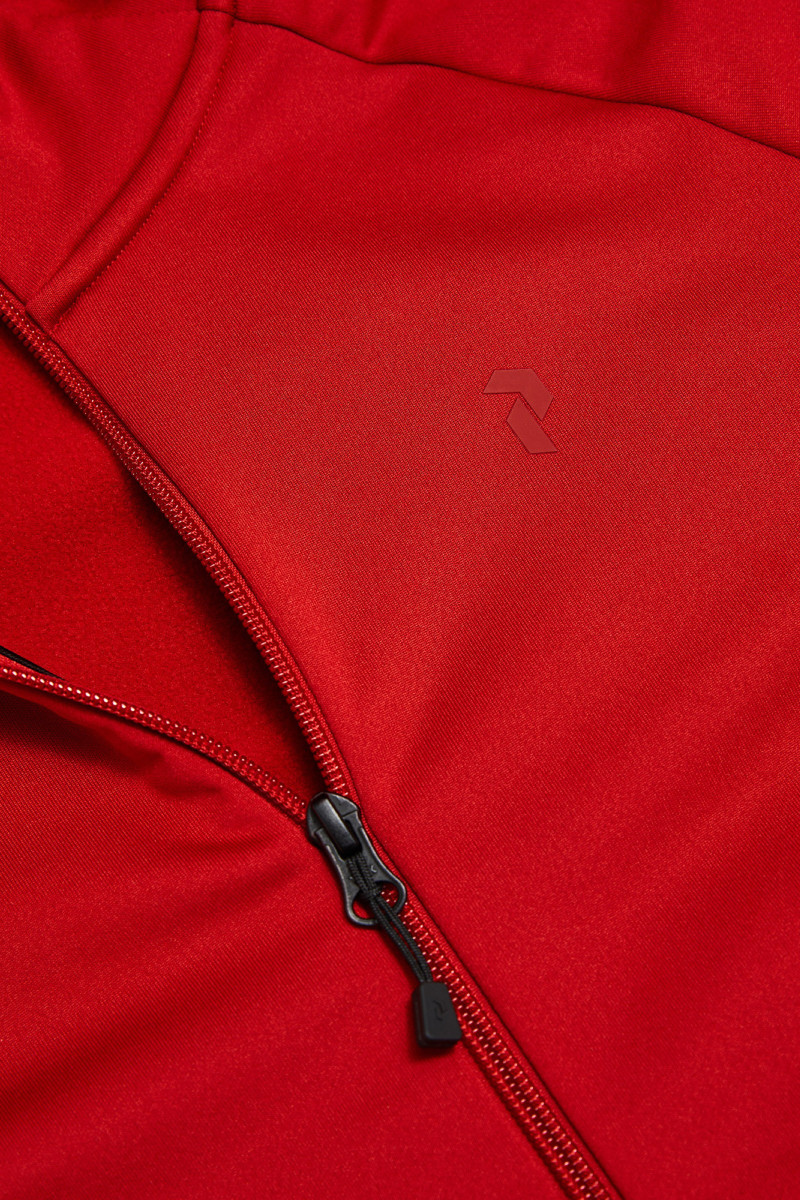 Mikina Peak Performance W Rider Essentials Zip Ho-R Red Pompeian/Wild Rouge