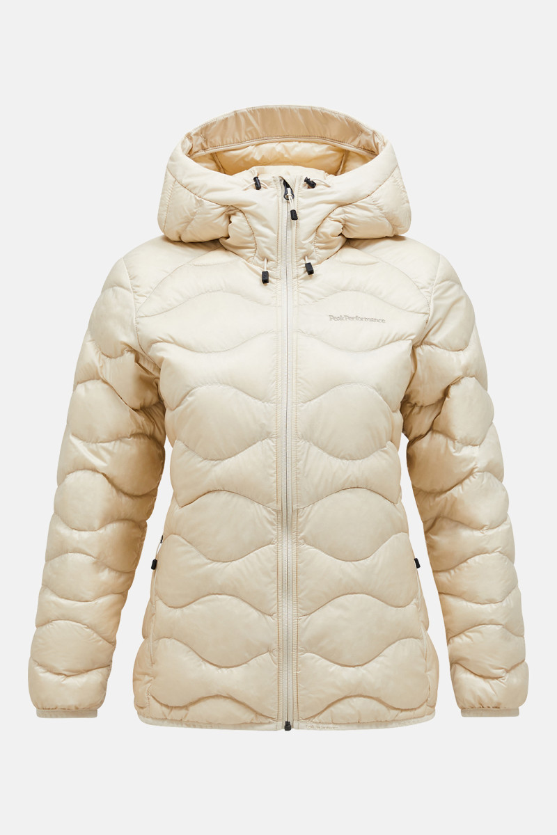 Bunda Peak Performance W Helium Down Hood Jacket Sand Fog