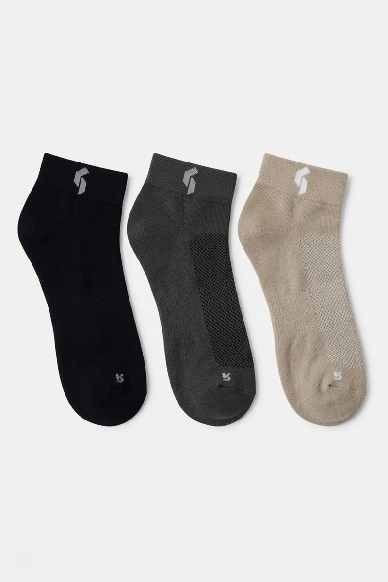 Zokni Peak Performance Low Socks 3-Pack Sand Fog