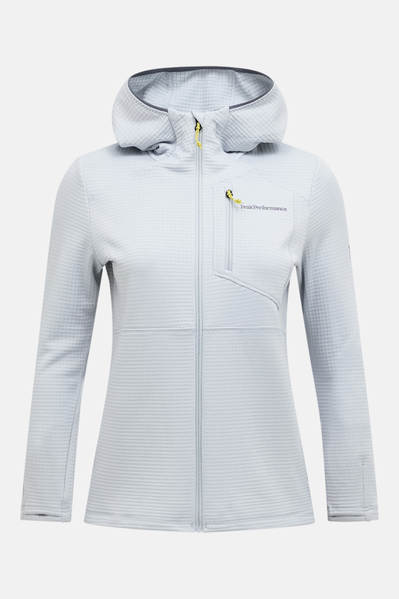 Mikina Peak Performance W Trail Polartec Zip Hood Summit Smoke/Wild Rouge