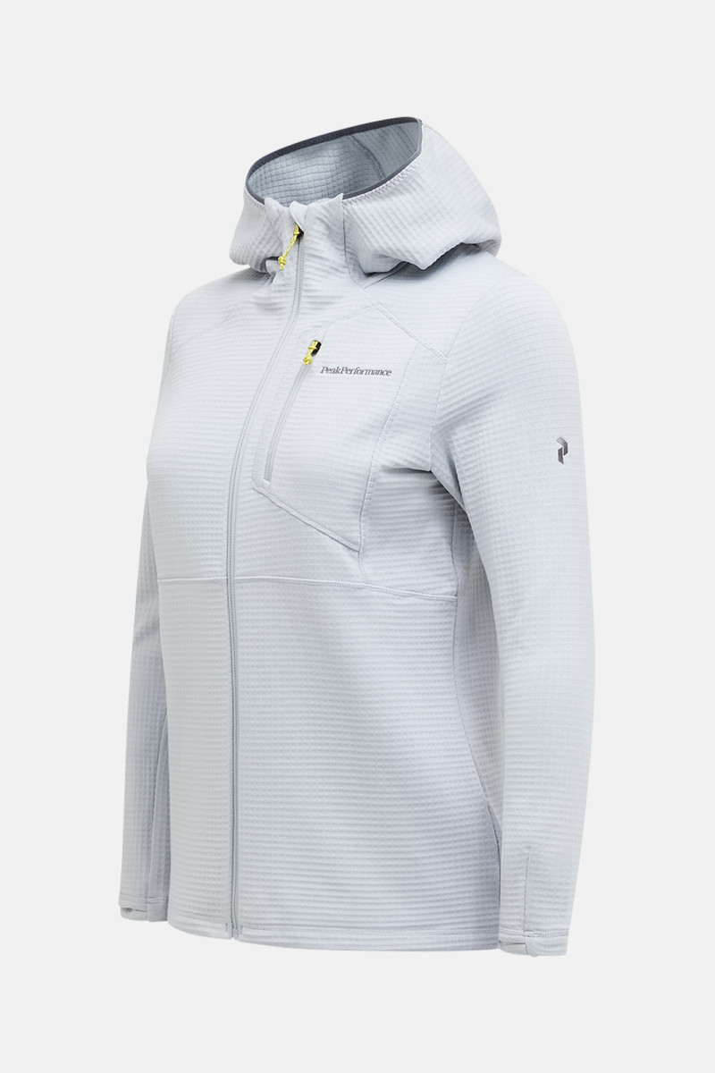 Mikina Peak Performance W Trail Polartec Zip Hood Summit Smoke/Wild Rouge