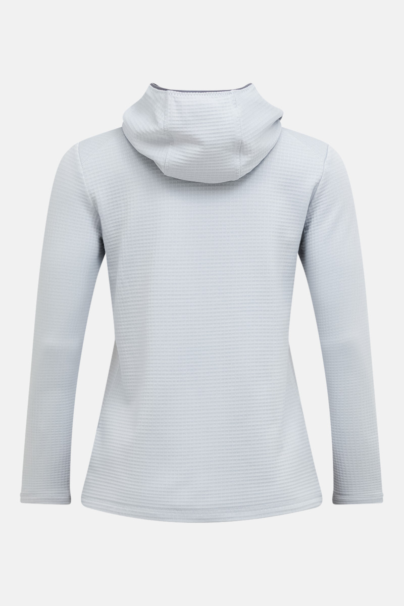 Mikina Peak Performance W Trail Polartec Zip Hood Summit Smoke/Wild Rouge