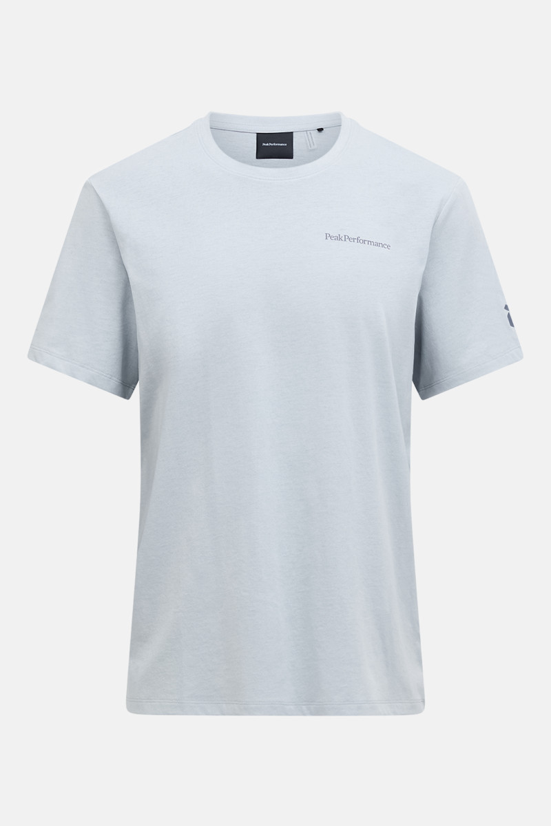 Tričko Peak Performance Explore Logo Tee Men Summit Smoke/Wild Rouge