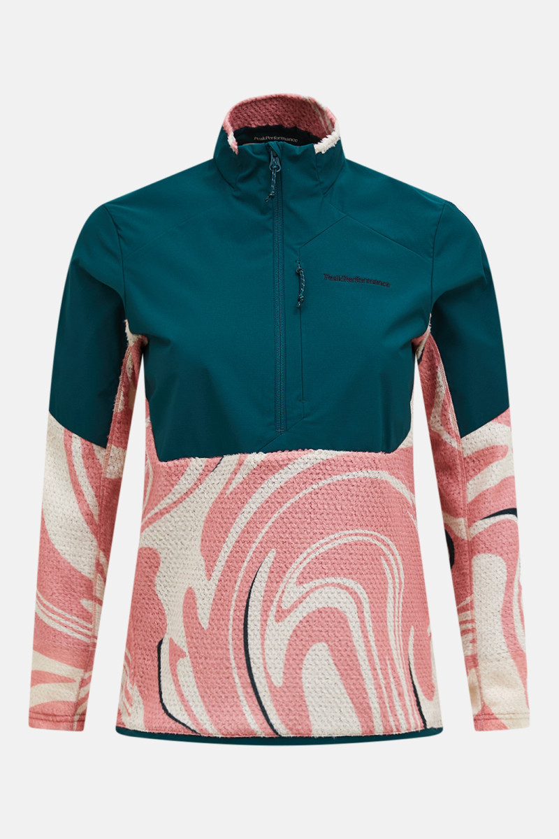 Mikina Peak Performance Freelight Aop Polartec® Alpha™ Half Zip Women Swirl Map