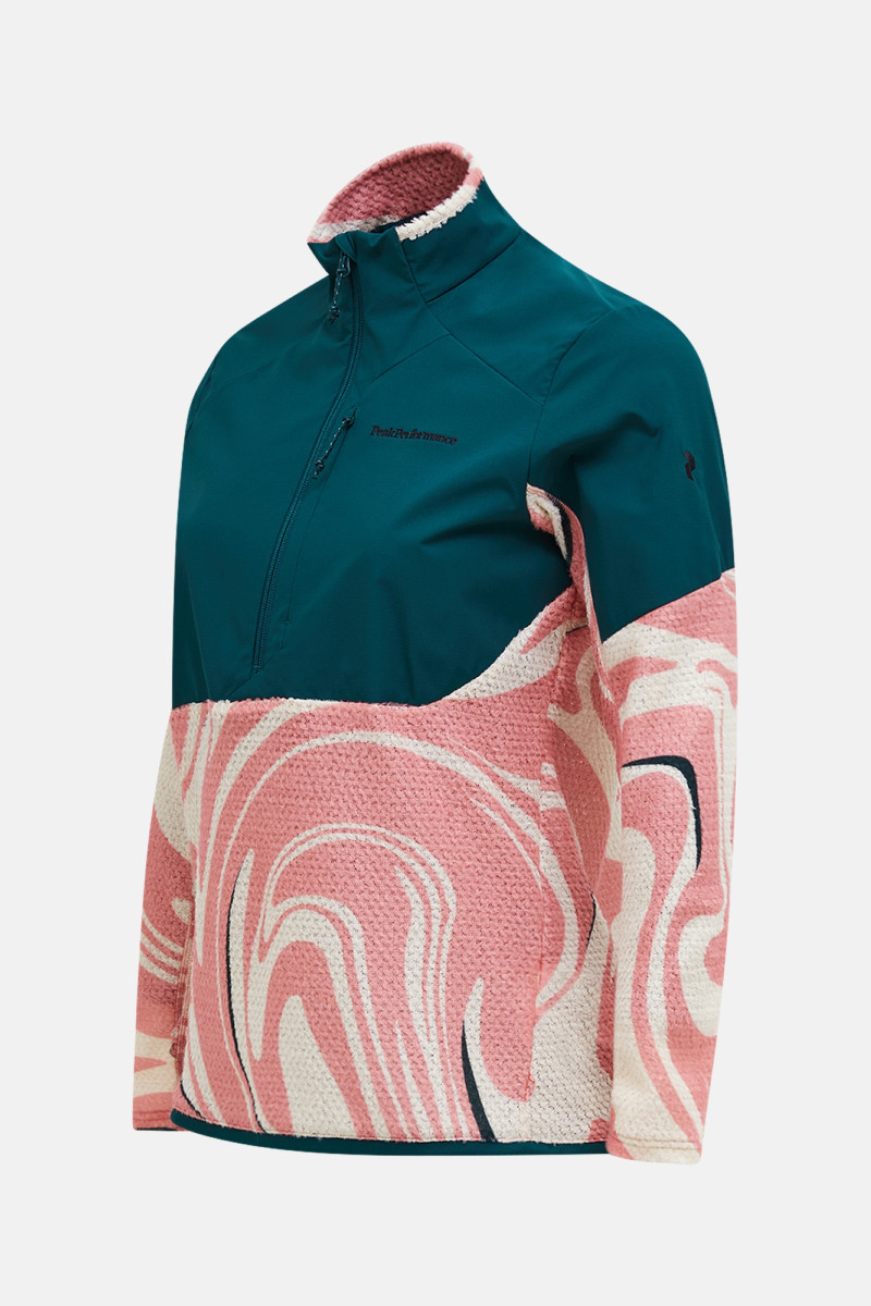 Mikina Peak Performance Freelight Aop Polartec® Alpha™ Half Zip Women Swirl Map