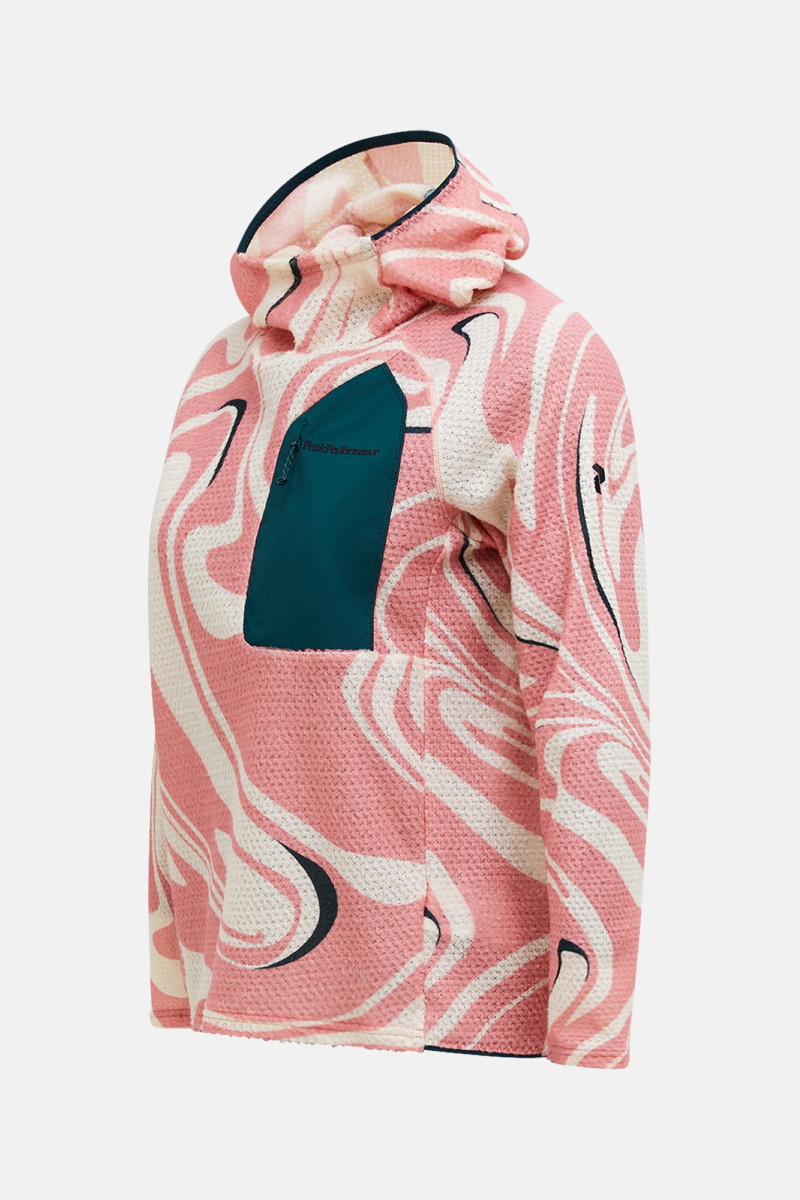 Mikina Peak Performance Freelight Aop Polartec® Alpha™ Hood Women Swirl Map