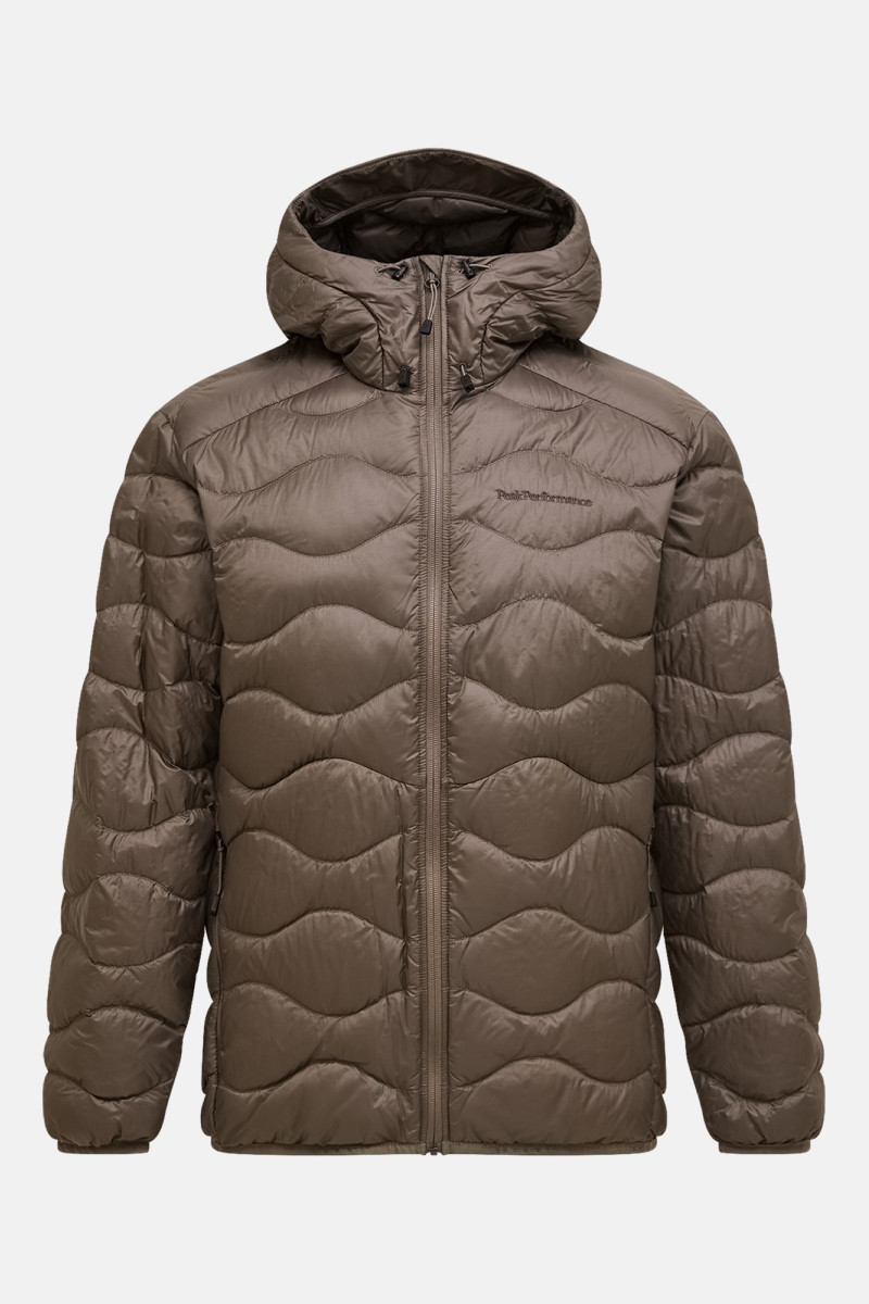 Bunda Peak Performance M Helium Down Hood Jacket-Summ Terrain Tan