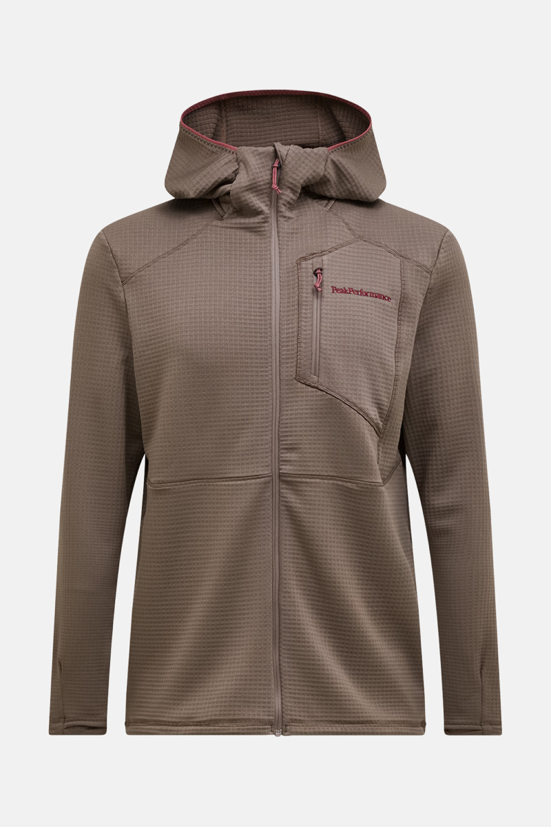 Mikina Peak Performance M Trail Polartec Zip Hood Terrain Tan