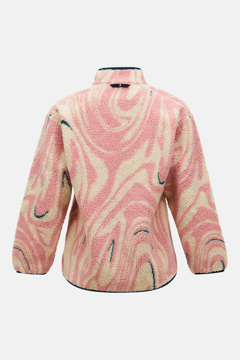 Mikina Peak Performance W Graphic Pile Jacket Topo Swirl