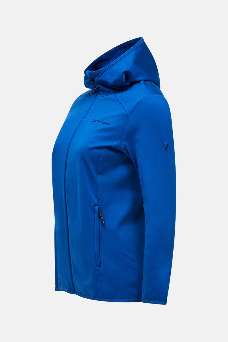 Mikina Peak Performance W Light Zip Hood True Blue/Aop
