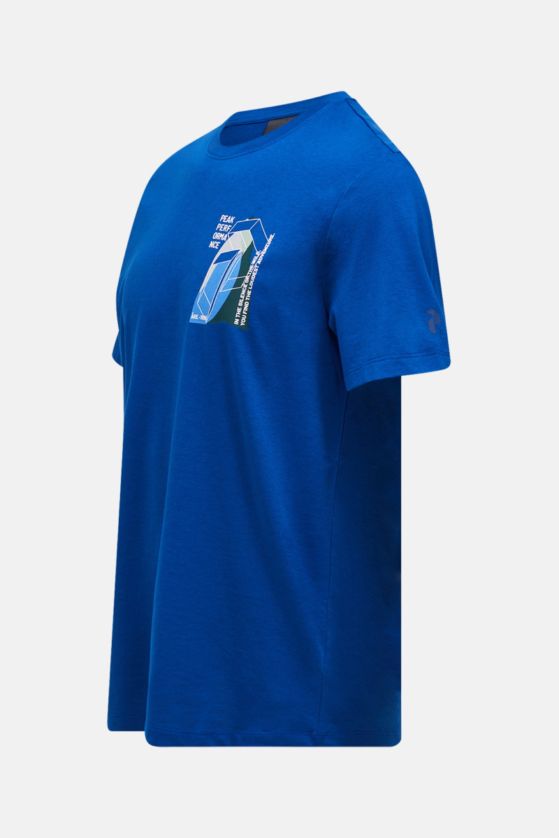 Tričko Peak Performance M Explore Graphic Tee True Blue/Aop