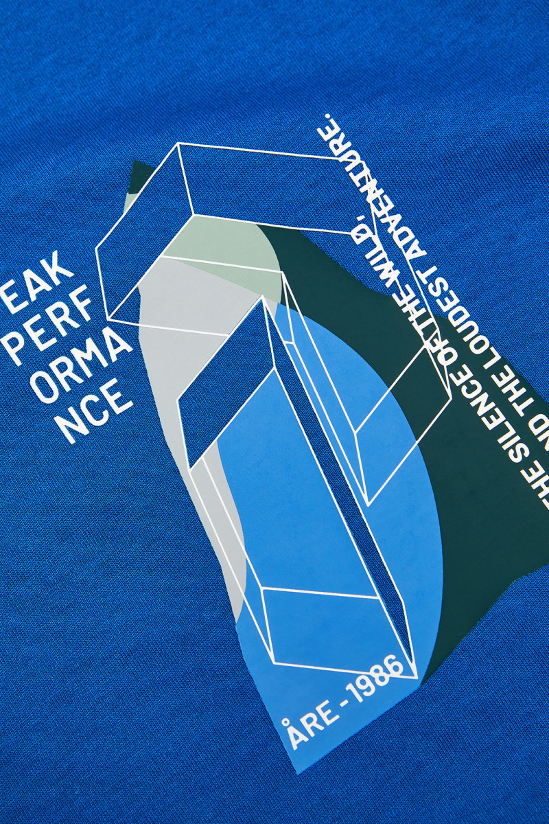 Tričko Peak Performance M Explore Graphic Tee True Blue/Aop