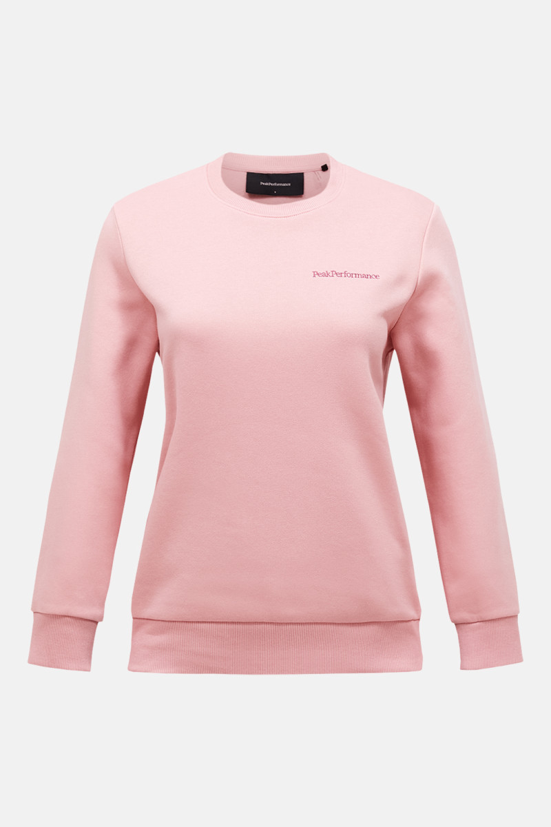 Mikina Peak Performance Original Small Logo Crew Women Warm Blush