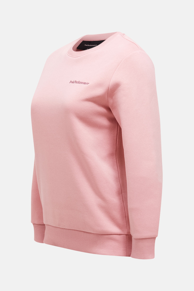 Mikina Peak Performance Original Small Logo Crew Women Warm Blush