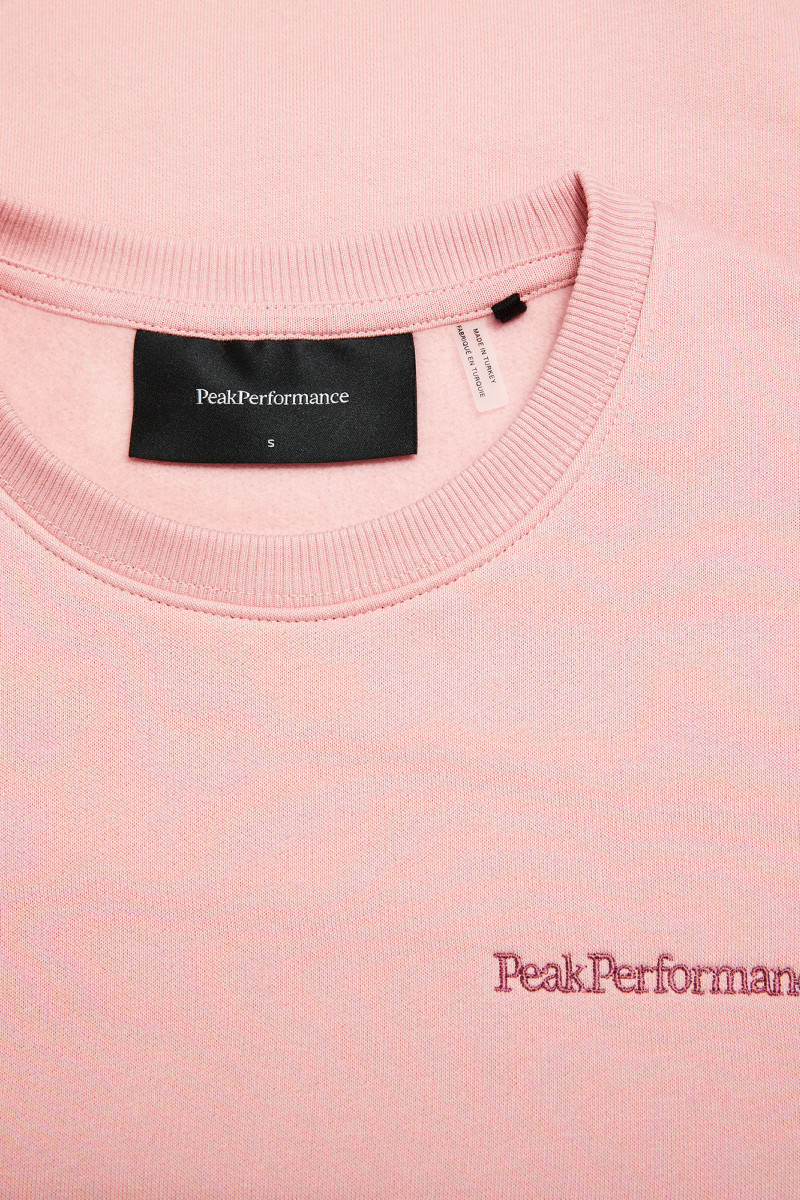 Mikina Peak Performance Original Small Logo Crew Women Warm Blush