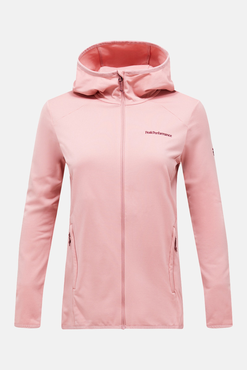 Mikina Peak Performance W Light Zip Hood Warm Blush