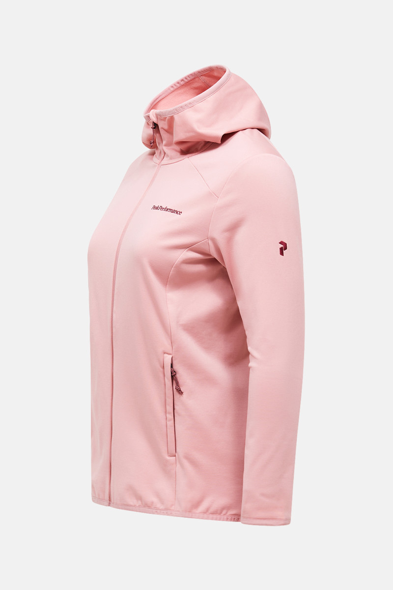 Mikina Peak Performance W Light Zip Hood Warm Blush