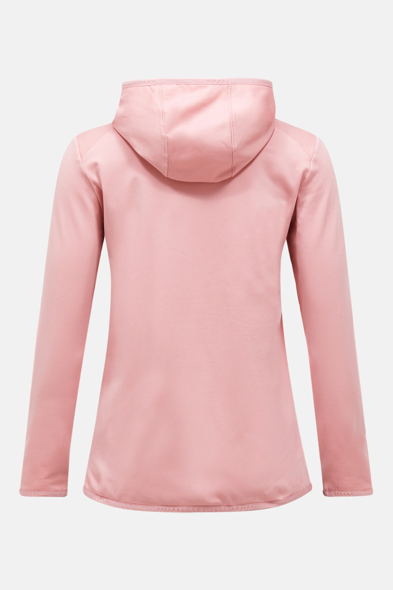 Mikina Peak Performance W Light Zip Hood Warm Blush