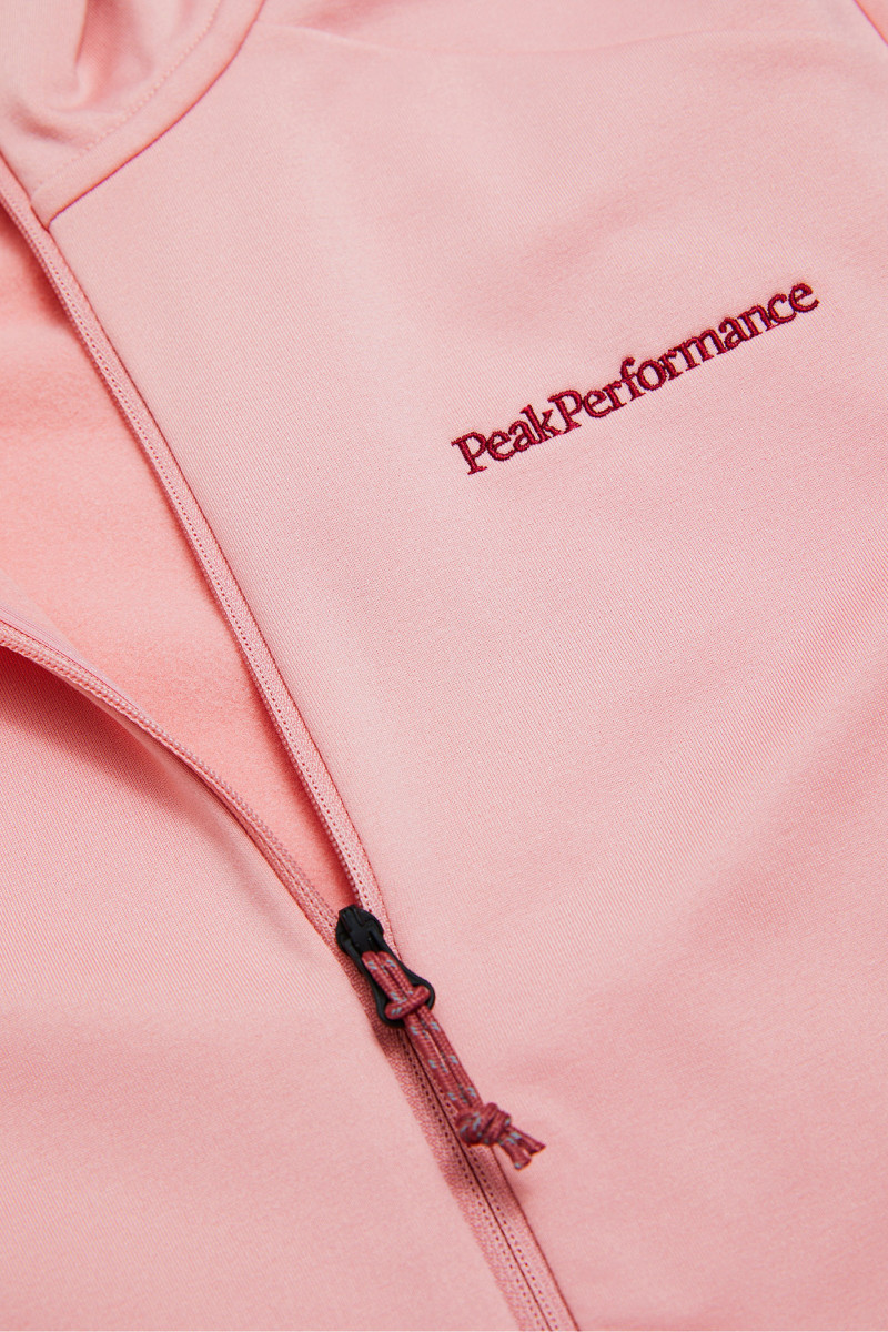 Mikina Peak Performance W Light Zip Hood Warm Blush