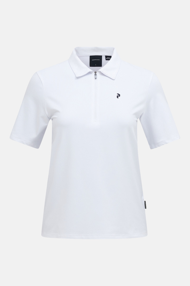 Póló Peak Performance Comfort Zip Polo Women White/Blue Shadow