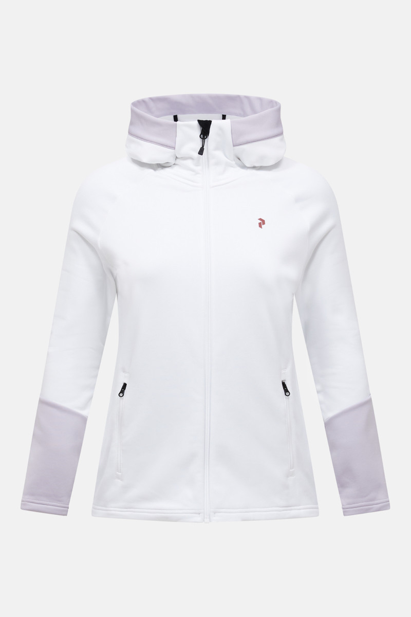 Mikina Peak Performance W Rider Essentials Zip Ho-R White/Blue Shadow