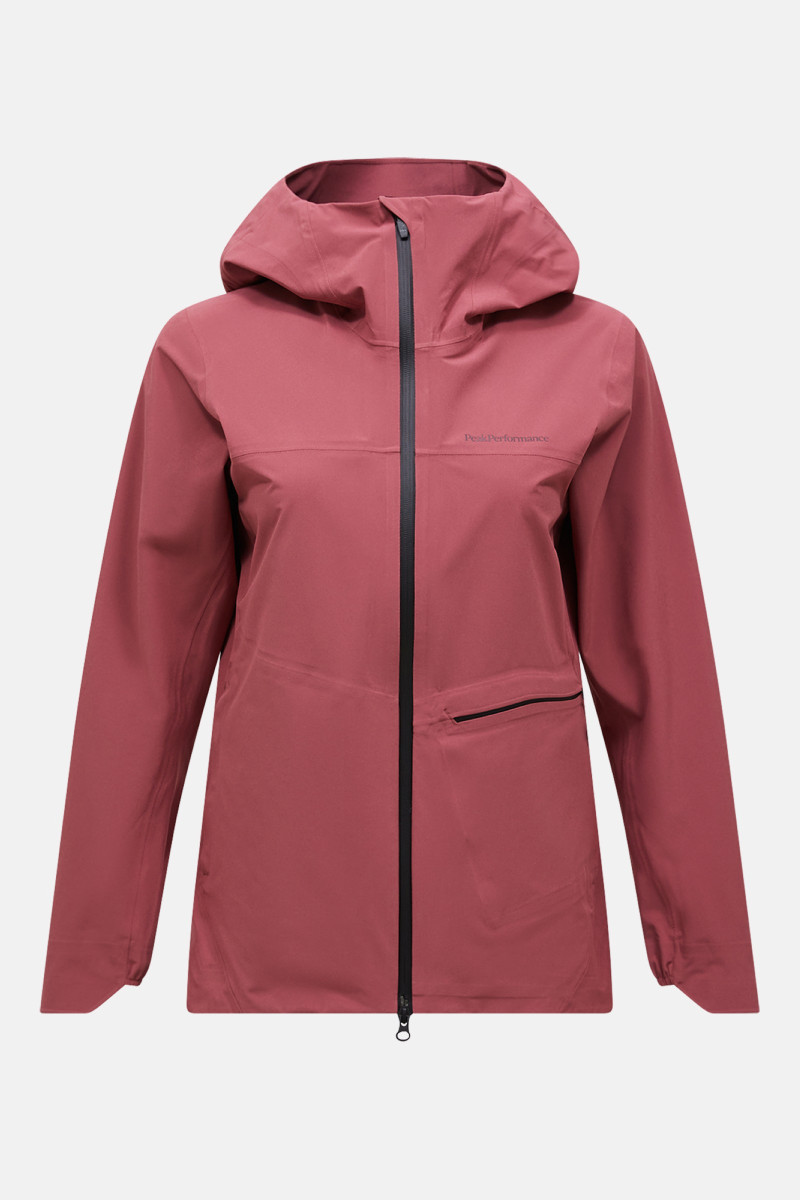 Bunda Peak Performance Commuter Hipe® 3L Shell Jacket Women Wild Rouge/Sand Fog Melange