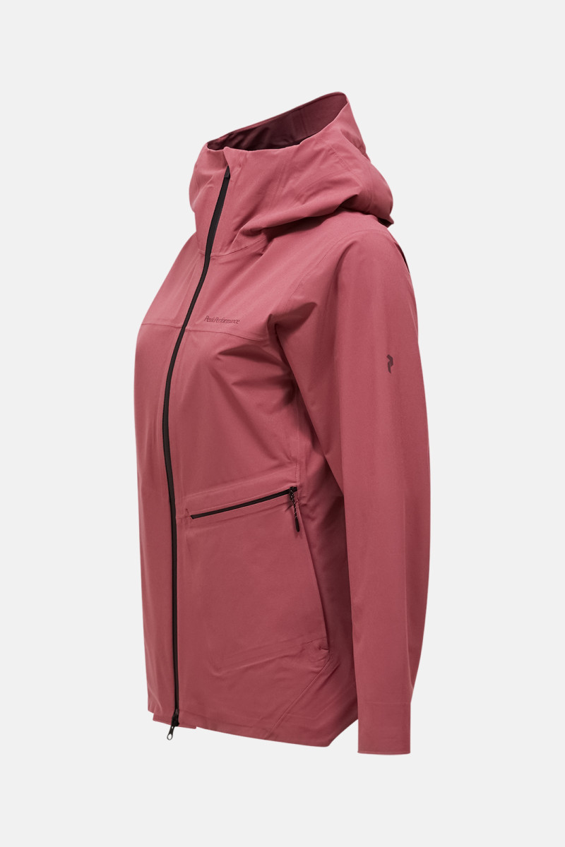 Bunda Peak Performance Commuter Hipe® 3L Shell Jacket Women Wild Rouge/Sand Fog Melange