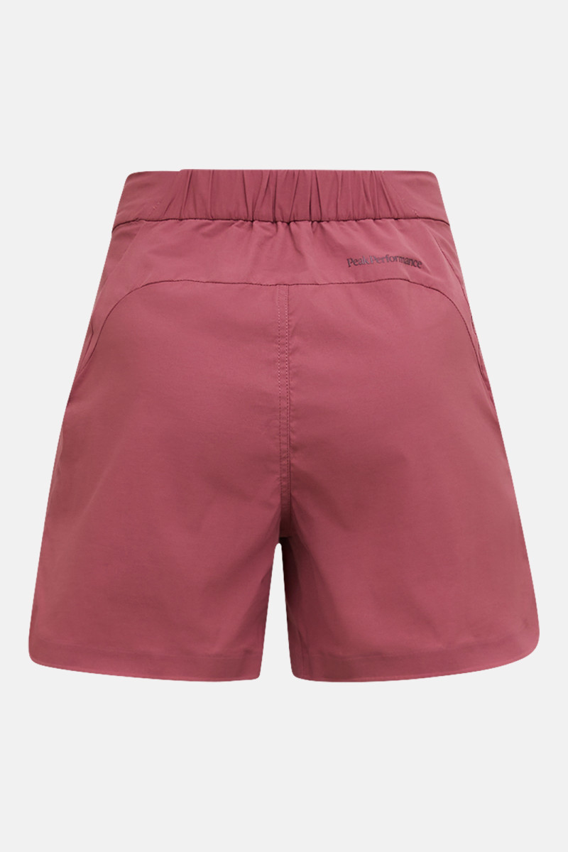 Šortky Peak Performance W Iconiq Tech Shorts Wild Rouge/Sand Fog Melange