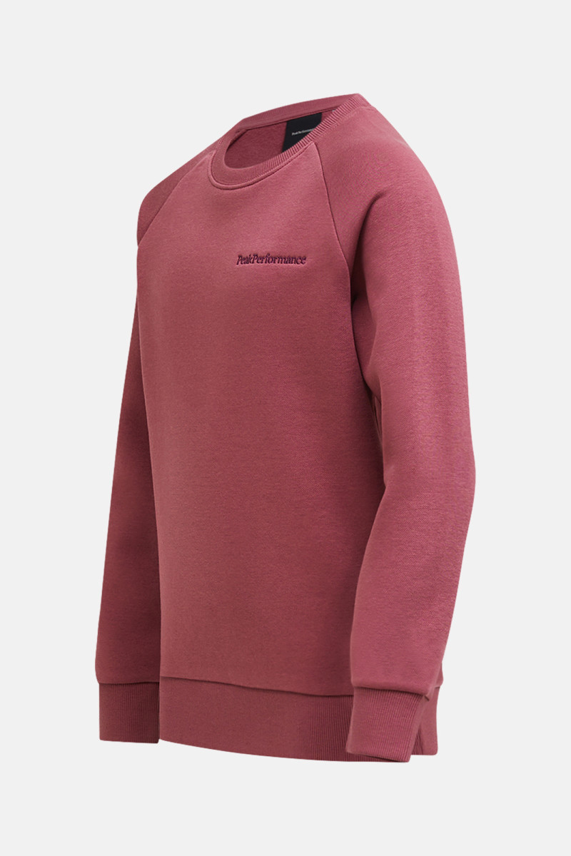 Mikina Peak Performance Original Small Logo Crew Junior Wild Rouge/Sand Fog Melange