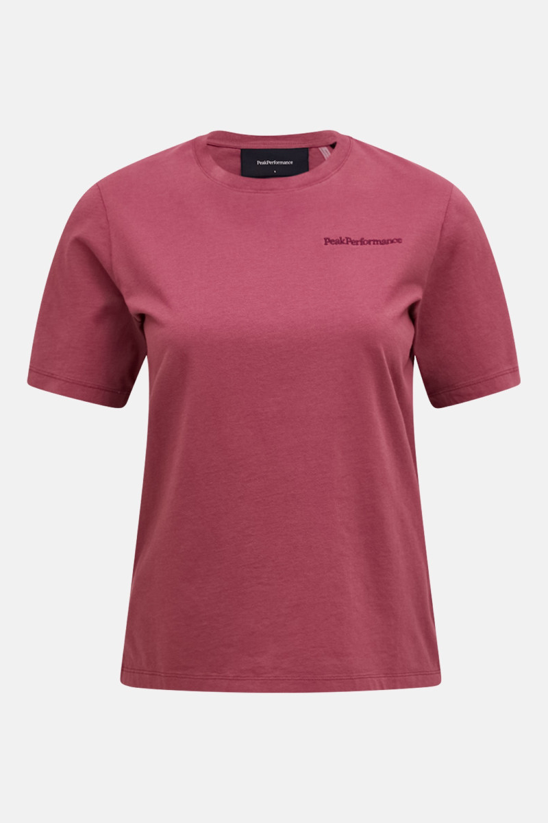 Póló Peak Performance Original Small Logo Tee Women Wild Rouge/Sand Fog Melange
