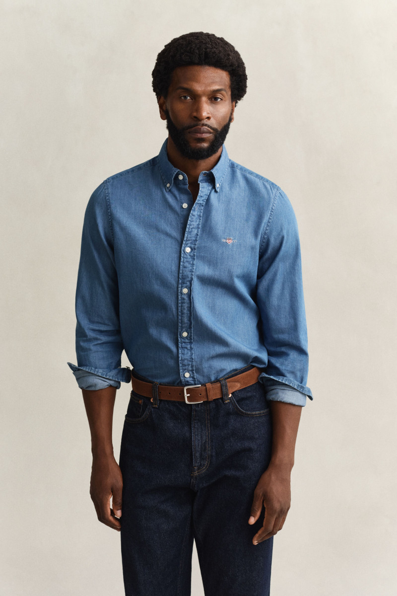 E-shop KOŠILE GANT SLIM INDIGO BD SEMI LIGHT BLUE