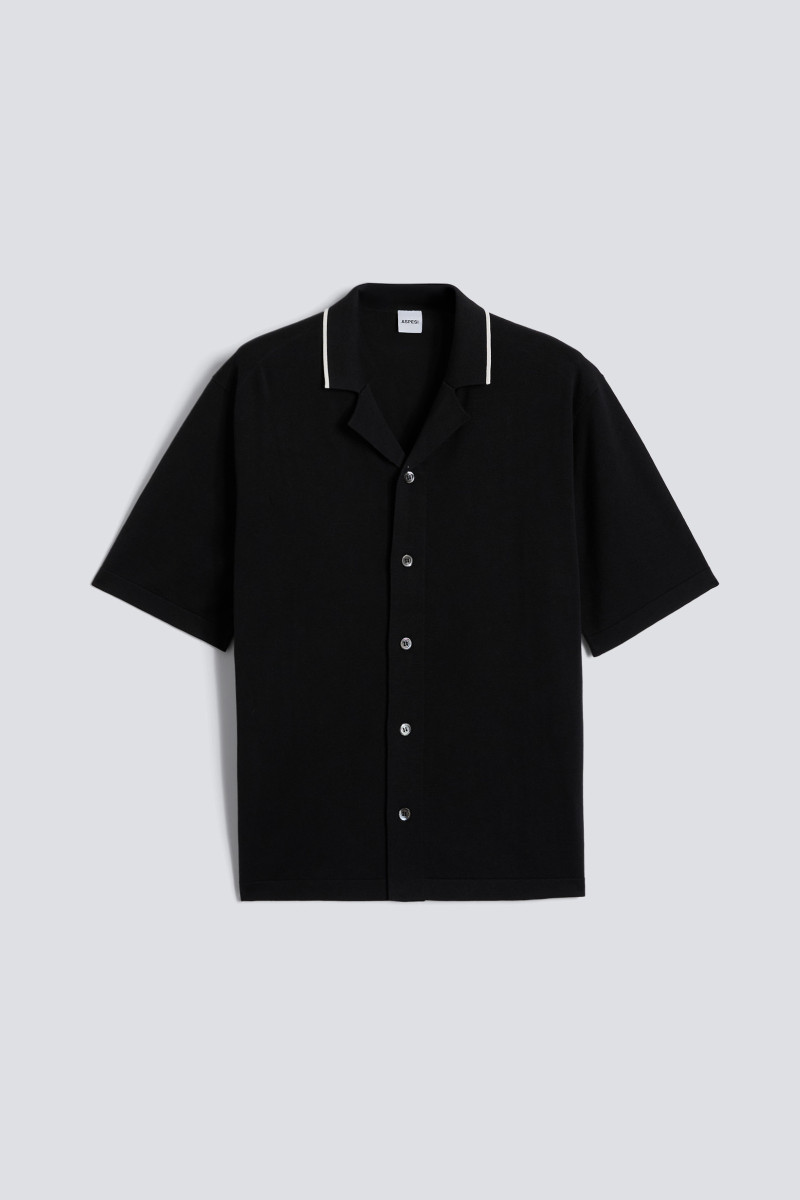 Košeľa Aspesi Mod. M084 Nero