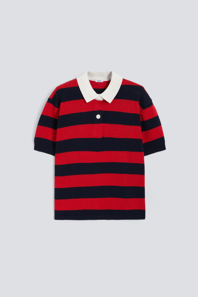 Polokošeľa Aspesi Mod. 3218 Rosso/Blu