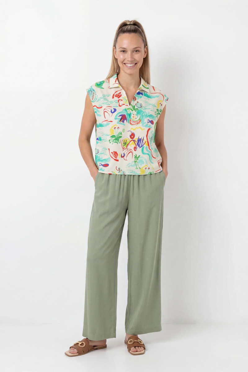 Blúzka Aspesi Top Mod.5674 Stampa Multicolor