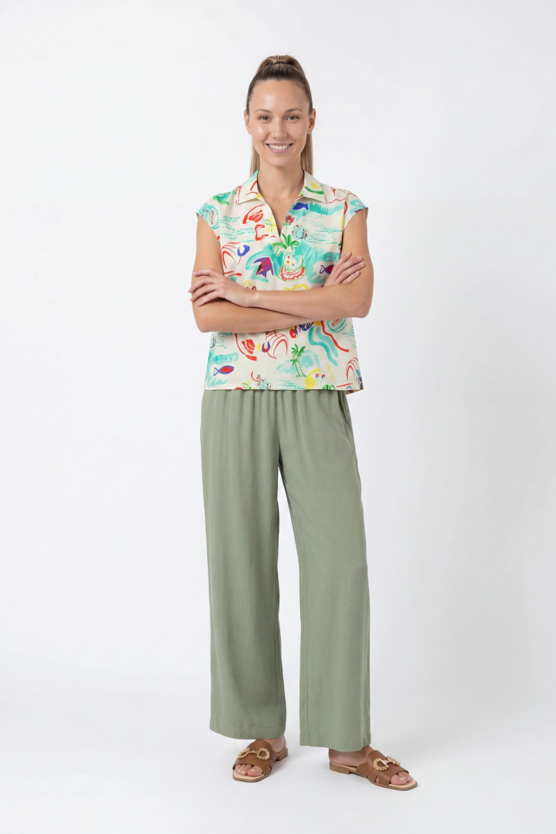 Blúzka Aspesi Top Mod.5674 Stampa Multicolor
